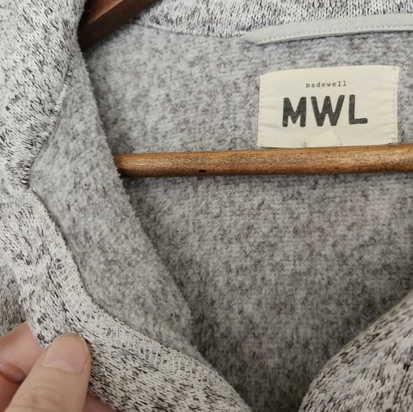 Madewell Grey Marled Knit Shacket Size S - Picture 7 of 8
